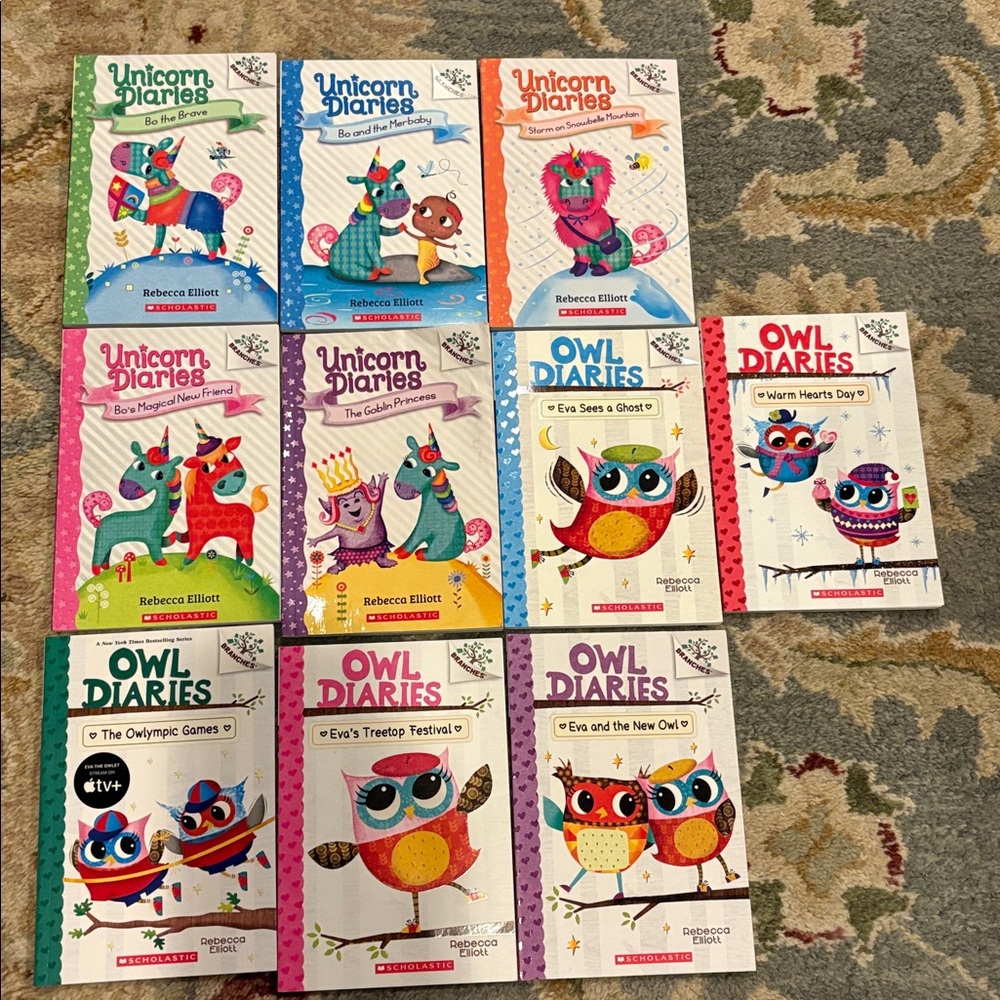 Unicorn Diaries and Owl Diaries Book Set